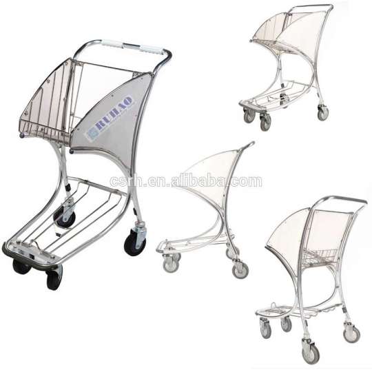 RH-J07-2  710*510*1000mm light duty stainless steel airport shopping trolley